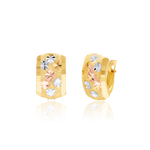 Load image into Gallery viewer, 18K Real Gold Curved Clip Earring Set