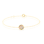 Load image into Gallery viewer, 18K Real Gold Round L.V Bracelet