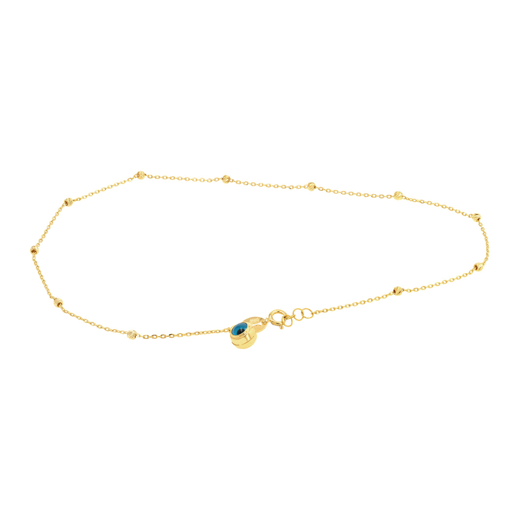 18K Real Gold Eye Seed Anklet