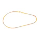 Load image into Gallery viewer, 18K Real Gold 3 Color Flat Anklet
