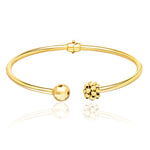 Load image into Gallery viewer, 18K Real Gold Ball Seeds Bangle