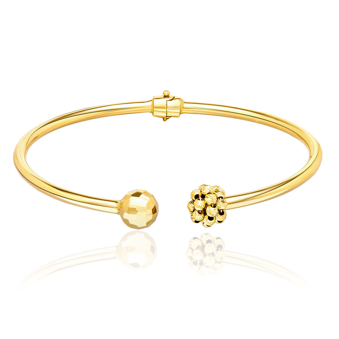 18K Real Gold Ball Seeds Bangle