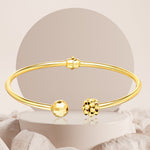 Load image into Gallery viewer, 18K Real Gold Ball Seeds Bangle