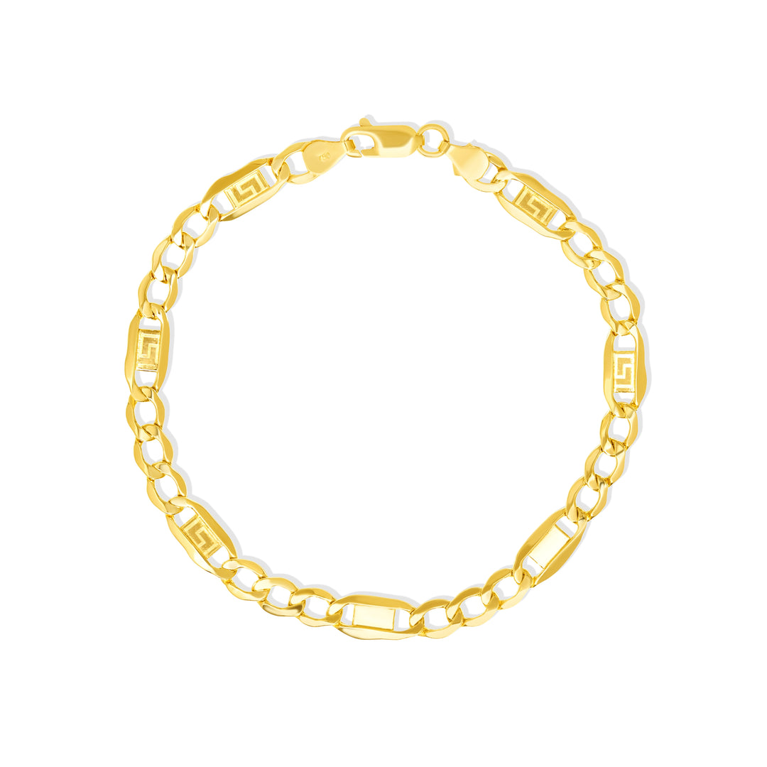 18K Real Gold Linked Bracelet