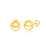 Load image into Gallery viewer, 18K Real Gold Ball Earring Set