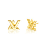 Load image into Gallery viewer, 18K Real Gold L.V Earring Set