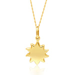 Load image into Gallery viewer, 18K Real Gold Sun Necklace