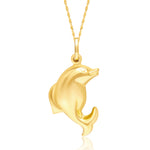 Load image into Gallery viewer, 18K Real Gold Dolphin Necklace