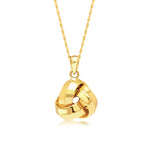 Load image into Gallery viewer, 18K Real Gold Twisted Knot Necklace