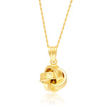 Load image into Gallery viewer, 18K Real Gold Twisted Knot Necklace