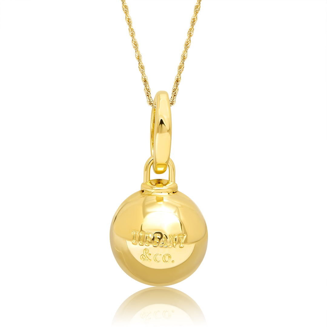 18K Real Gold Ball Necklace
