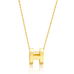 Load image into Gallery viewer, 18K Real Gold H Necklace