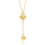 Load image into Gallery viewer, 18K Real Gold Hanging Heart Necklace