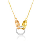 Load image into Gallery viewer, 18K Real Gold 3 Color Circle Necklace