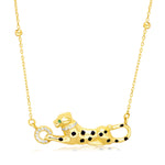 Load image into Gallery viewer, 18K Real Gold Panther Necklace