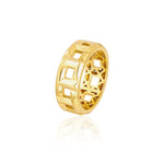 Load image into Gallery viewer, 18K Real Gold Thick Round Ring