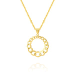 Load image into Gallery viewer, 18K Real Gold Round Linked Necklace