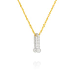 Load image into Gallery viewer, 18K Real Gold White U-Link Necklace