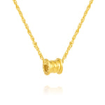 Load image into Gallery viewer, 18K Real Gold Movable Wheel Necklace