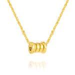 Load image into Gallery viewer, 18K Real Gold Movable Wheel Necklace