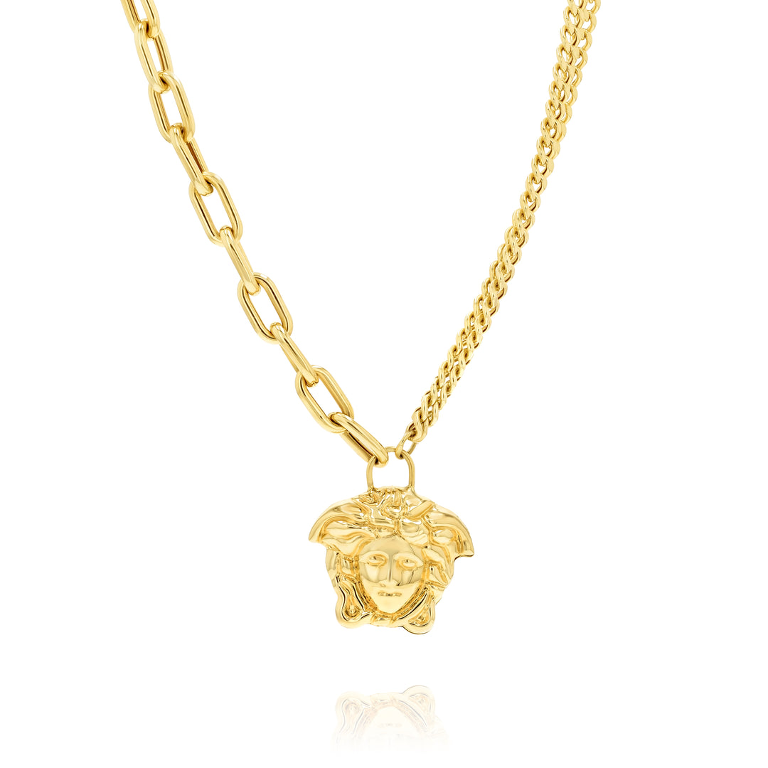 18K Real Gold Elegant V.R.C Necklace