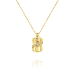 Load image into Gallery viewer, 18K Real Gold Tied Square Necklace