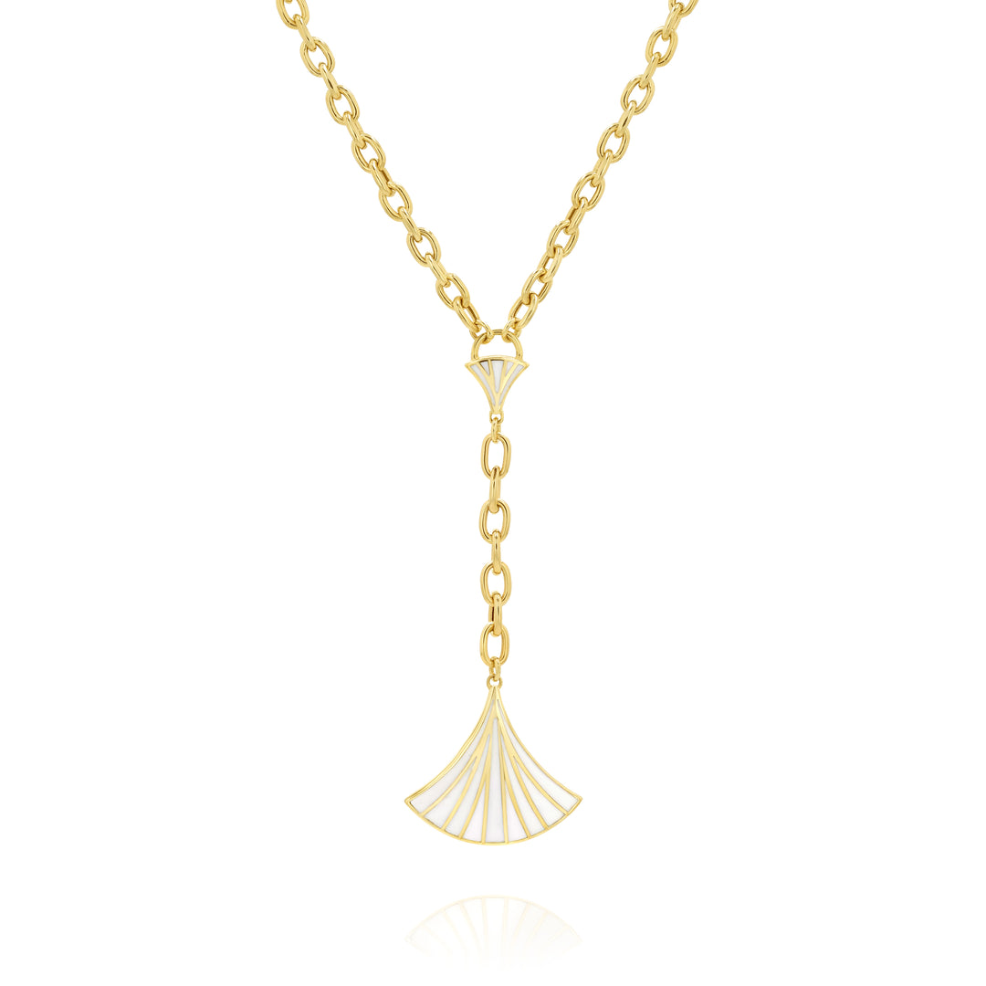 18K Real Gold Hanging Fishtail Necklace