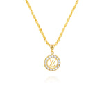 Load image into Gallery viewer, 18K Real Gold Elegant L.V Stone Necklace
