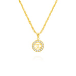 Load image into Gallery viewer, 18K Real Gold Elegant C.H Stone Necklace