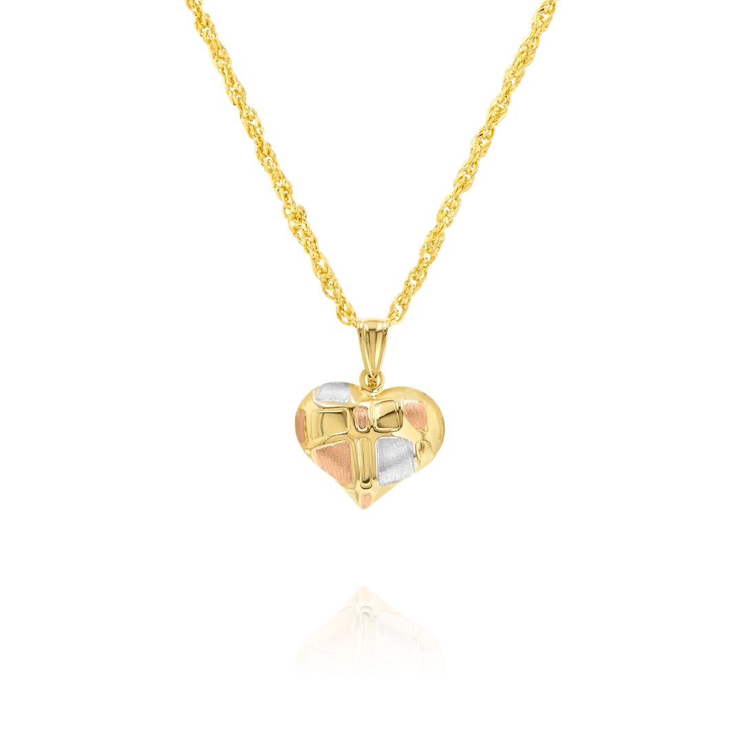 18K Real Gold Heart Necklace
