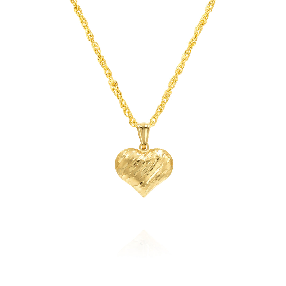 18K Real Gold Heart Necklace