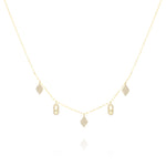 Load image into Gallery viewer, 18K Real Gold Hanging Stone Necklace
