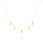 Load image into Gallery viewer, 18K Real Gold Hanging Stone Necklace