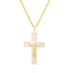 Load image into Gallery viewer, 18K Real Gold Jesus Cross Necklace