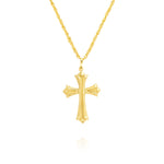 Load image into Gallery viewer, 18K Real Gold Red Cross Necklace
