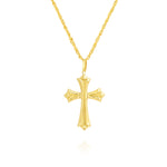 Load image into Gallery viewer, 18K Real Gold White Cross Necklace