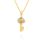 Load image into Gallery viewer, 18K Real Gold Key Necklace