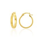 Load image into Gallery viewer, 18K Real Gold Round Loop Earrings