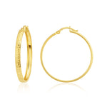 Load image into Gallery viewer, 18K Real Gold Round Loop Earrings