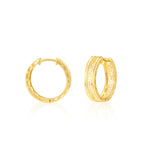 Load image into Gallery viewer, 18K Real Gold Round Earrings