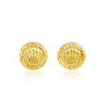 Load image into Gallery viewer, 18K Real Gold Crown Screw Earring Set