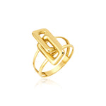 Load image into Gallery viewer, 18K Real Gold Double Square Ring