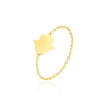 Load image into Gallery viewer, 18K Real Gold Palm Hand Fine Thin Ring