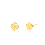 Load image into Gallery viewer, 18K Real Gold Flower Earring Set