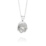 Load image into Gallery viewer, 18K Real White Gold Pearl Necklace