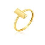 Load image into Gallery viewer, 18K Real Gold Square Bar Ring