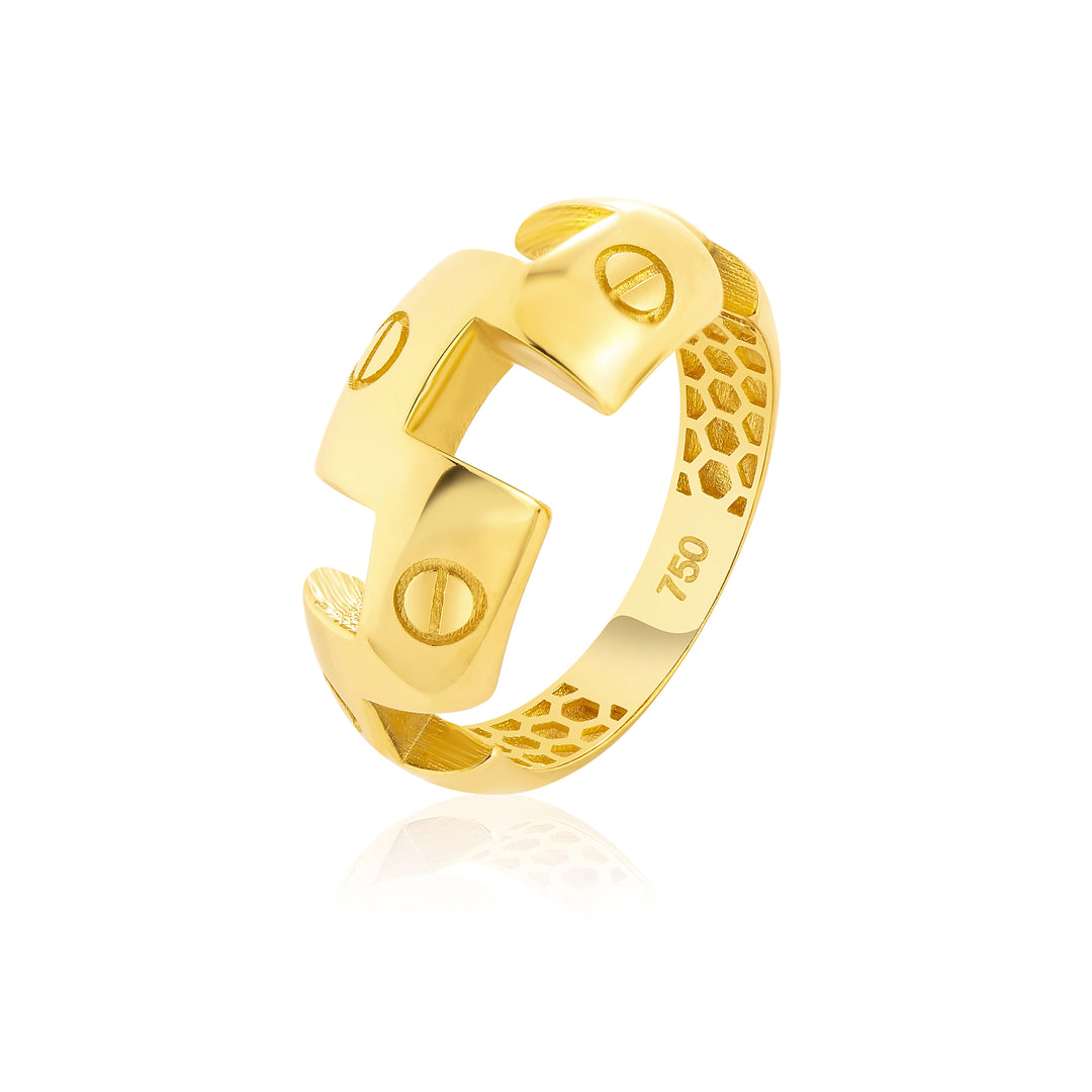 18K Real Gold Elegant Ring