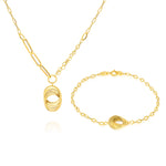 Load image into Gallery viewer, 18K Real Gold Circle Knot Jewelry Set
