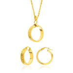 Load image into Gallery viewer, 18K Real Gold Round Jewelry Set
