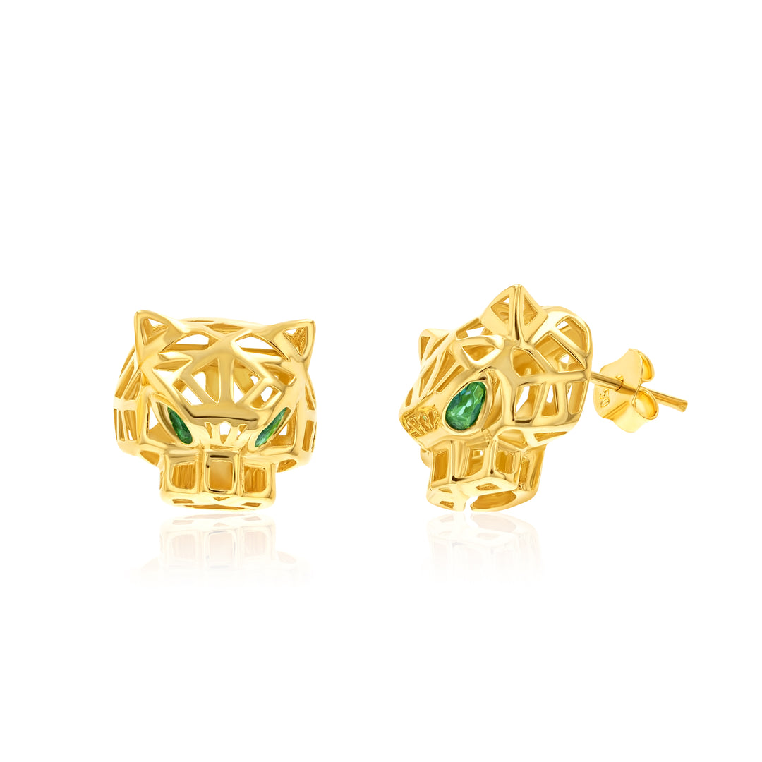 18K Real Gold Panther Jewelry Set